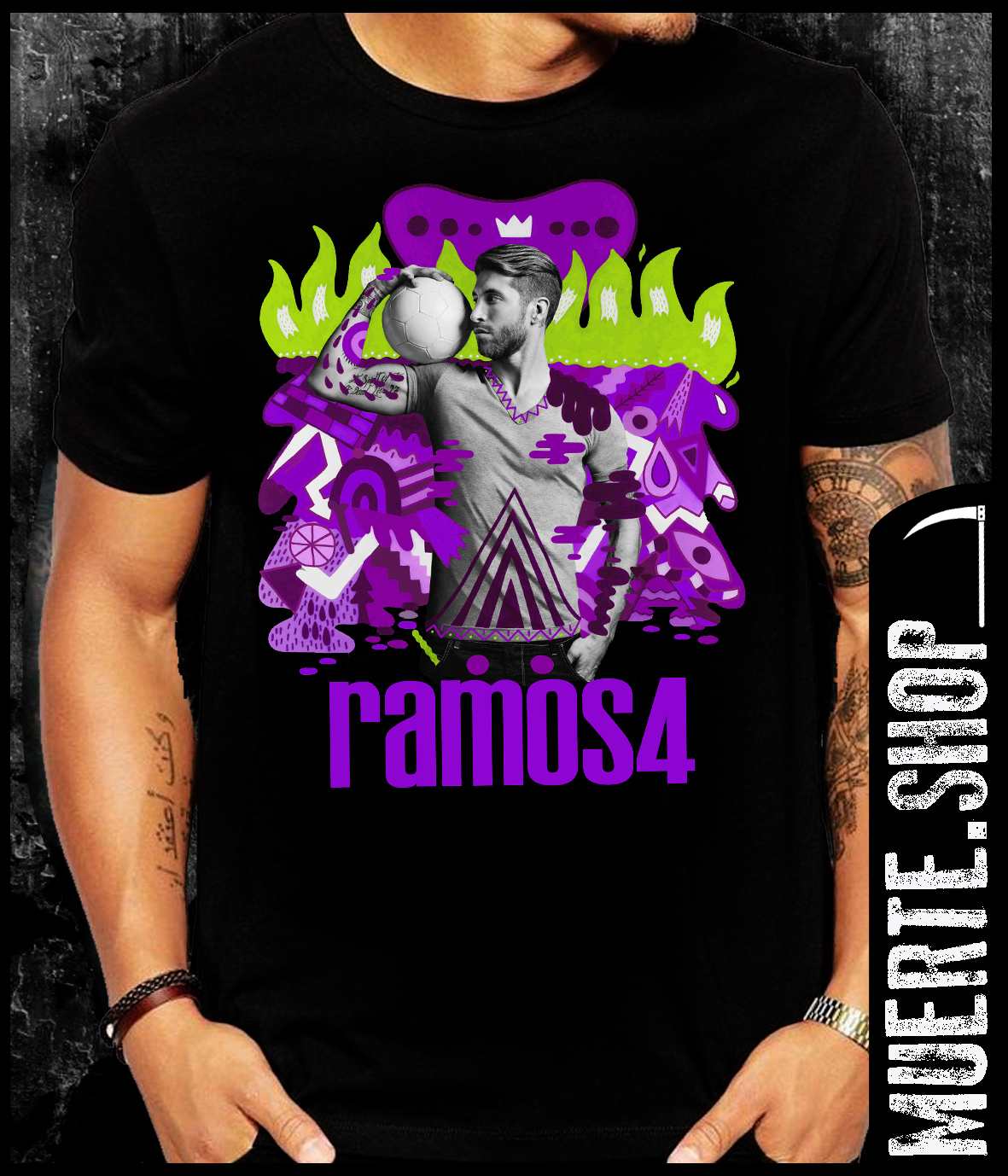 Черна тениска RAMOS4 Черна тениска RAMOS4